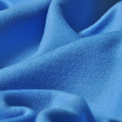 Пальтовая ткань голубого цвета с кашемиром