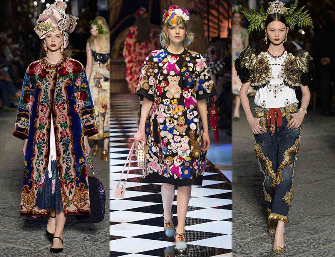 Dolce&Gabbana ткань с показа